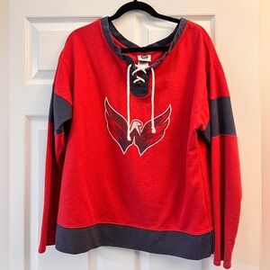 Washington Capitals NHL Jersey Pullover Shirt, Women’s Large